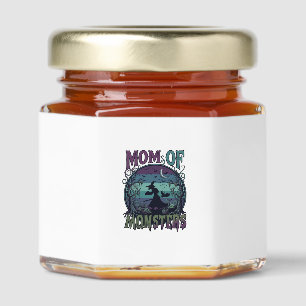 Mom Monsters Halloween Witch Moon Pumpkins Graveya Honey Jar Favors