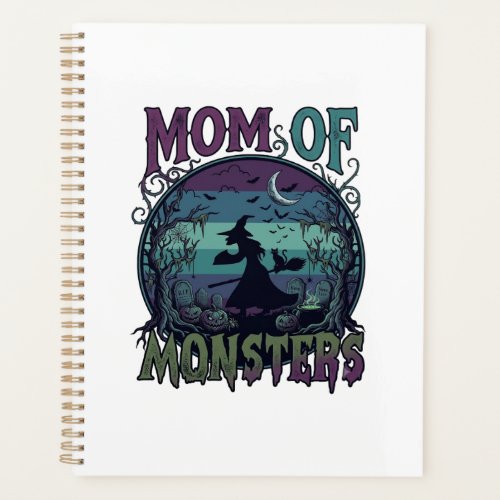 Mom Monsters Halloween Witch Moon Pumpkins Graveya Planner