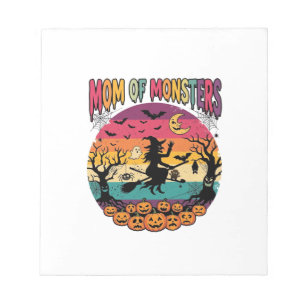 Mom Monsters Halloween Witch Pumpkins Bats_1 Notepad