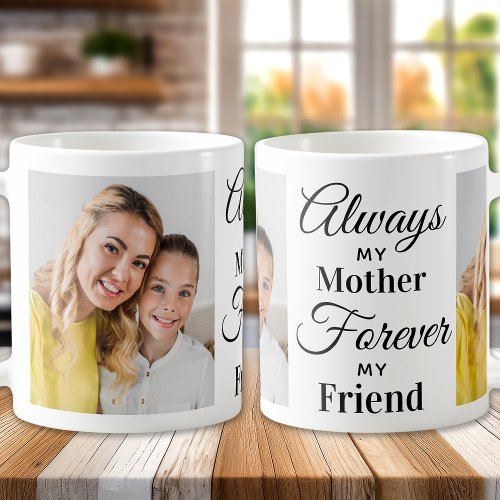 Mom Mother Daughter Quote Personalized 3 Photo Coffee Mug