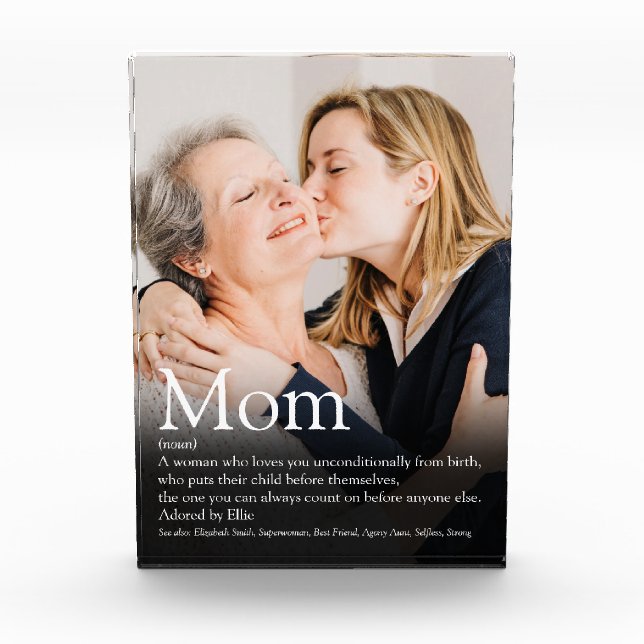Mom Mother Definition Quote Photo (Front)