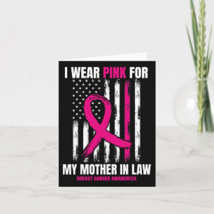 Mom Mother In Law Breast Cancer Awareness American Card