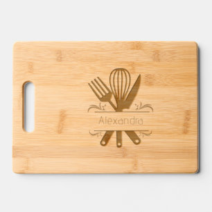 Mom Mother Monogrammed with name custom Engraved Cutting Board