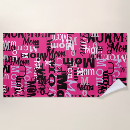 MOM MOTHER Mothers Day Gift Beach Swimming Towel