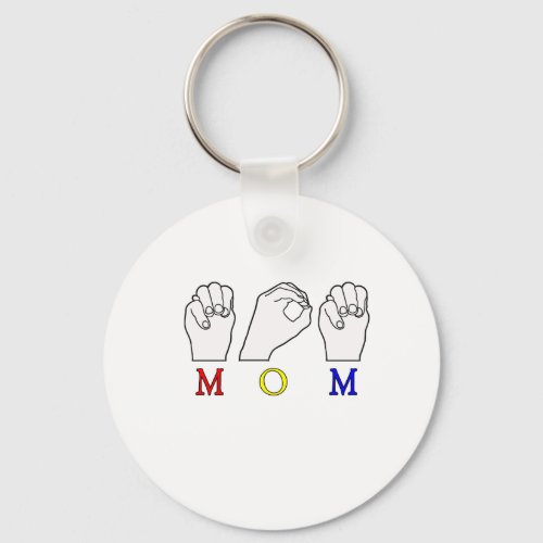 MOM MOTHER NAME ASL FINGER SPELLED ASL KEYCHAIN