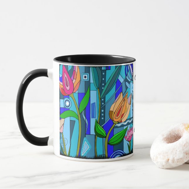 Mom Mother’s Day mug coffee gift flowers (With Donut)