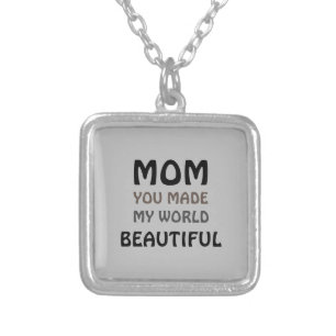 MOM, MOTHER, WOMEN, BIRTHDAY, GIFT , LOVE SILVER PLATED NECKLACE