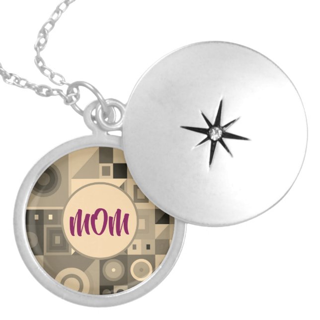 MOM, MOTHER, WOMEN, BIRTHDAY, GIFT  SILVER PLATED  LOCKET NECKLACE (Front)