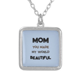 MOM, MOTHER, WOMEN, BIRTHDAY, GIFT SILVER PLATED NECKLACE