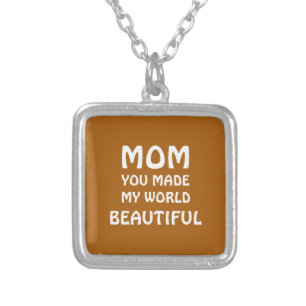 MOM, MOTHER, WOMEN, BIRTHDAY, GIFT  SILVER PLATED NECKLACE