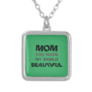 MOM, MOTHER, WOMEN, BIRTHDAY, GIFT SILVER PLATED NECKLACE