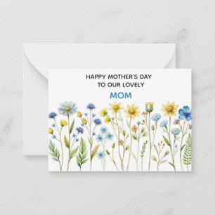 Mom Mothers Day Card, GIFT Flower, Mother’s Day  Note Card