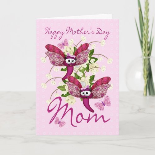 Mom Mothers Day Card With Butterflies From Twins