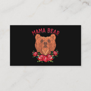 Mom Mothers Day Floral Bear Family Rose Cute Mama Business Card