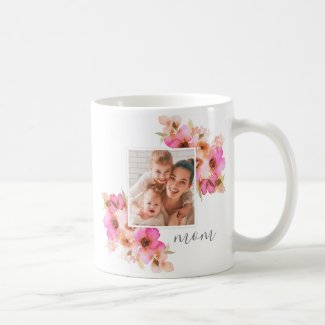 Mom Mother's Day Floral Photo Coffee Mug