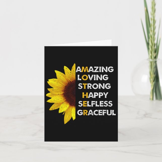 Mom Mother's Day Mom Amazing Loving Strong Best Mo Card (Front)