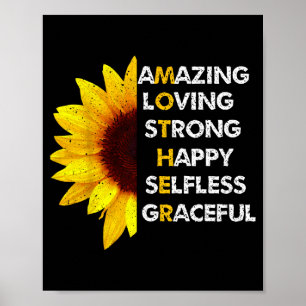 Mom mother's day mom amazing loving strong mom  poster