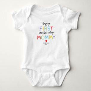 mom, mothers day, mother, mommy, first mothers day baby bodysuit