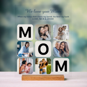 Mom Mother's Day Photo Collage Acrylic Sign