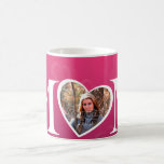 MOM Mother's Day Photo Pink Heart Frame Coffee Mug