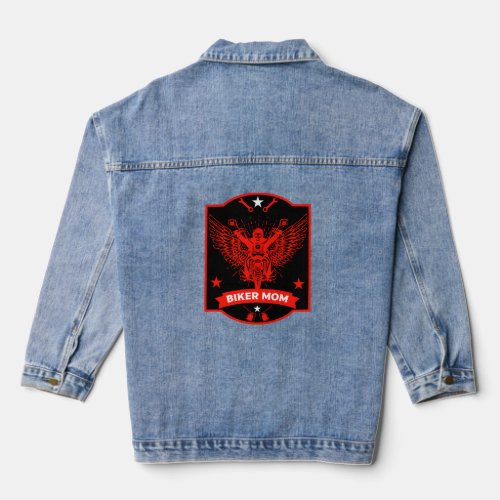 Mom Motorbike Rider Denim Jacket