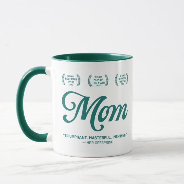 Mom Mug (Handle & rim in 10 colors) (Left)