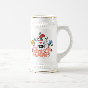 Mom Mug I Love You Mom Beer Stein