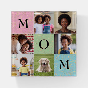 Mom Multi Photo Collage Custom Keepsake Paperweight