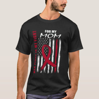 Mom Multiple Myeloma Awareness American Flag Produ T-Shirt