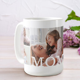 MOM Multiple Photo Collage &amp; Custom Monogram Coffee Mug