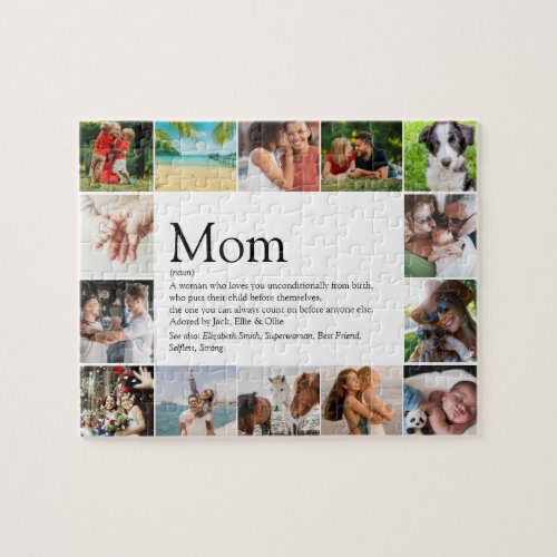 Mom Mum Mother Definition 14 Photo Jigsaw Puzzle