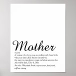Mom, Mum, Mother Definition Script Best Ever Poster<br><div class="desc">Personalise for your special Mom,  Mum,  Mummy,  Mother or Mamá to create a unique gift for Mother's day,  birthdays,  Christmas,  baby showers,  or any day you want to show how much she means to you. A perfect way to show her how amazing she is every day. Designed by Thisisnotme©</div>