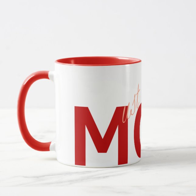 MOM (must obey me) Red Mug (Left)