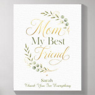 Mom My Best Friend Thank You Canvas Photo Tile