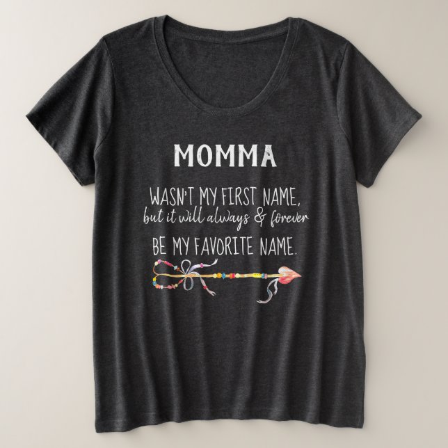 Mom My Favorite Name Quote Plus Size T-Shirt (Design Front)