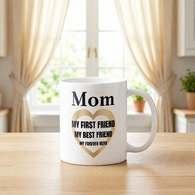 Mom My First Friend Personalized Gift Coffee Mug (Creator Uploaded)