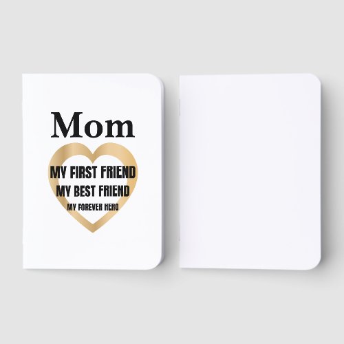 Mom My First Friend Personalized Gift Foil Vow Books