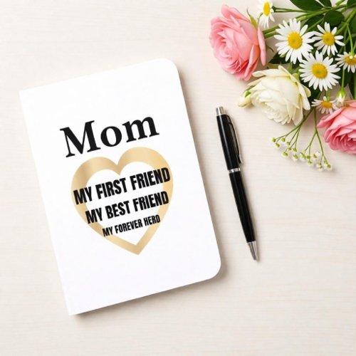 Mom My First Friend Personalized Gift Foil Vow Books