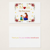Mom – My First Love | Mother’s Day Greeting Card (Front & Back)