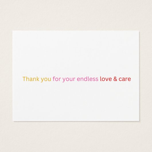 Mom – My First Love | Mother’s Day Greeting Card (Back)