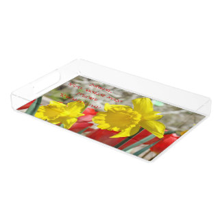 Mom My First Valentine serving trays Daffodils
