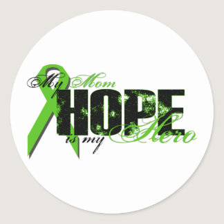 Mom My Hero - Lymphoma Hope Classic Round Sticker