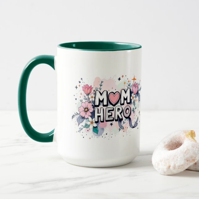 Mom my Hero Mug (With Donut)