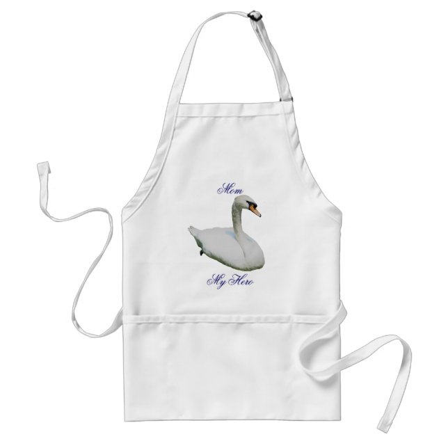 Mom My Hero Regal Swan Nature Photo Apron (Front)