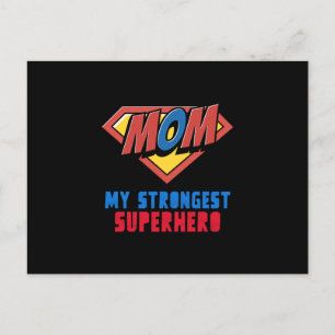 MOM My Strongest Superhero Postcard