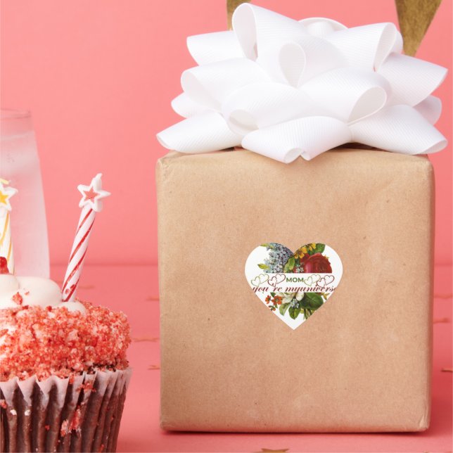 mom my universe  heart sticker (Party)