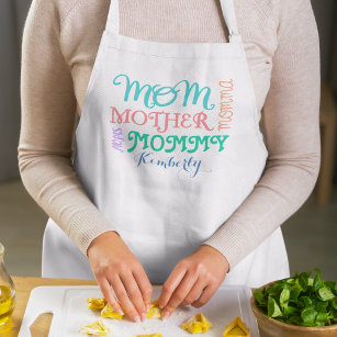 Apron for Mom, Personalized Mom Apron, Apron for Mommy, Mom Gift, Mothers  Day Gift for Mom, Mom Kids Names Cooking Gift for Christmas