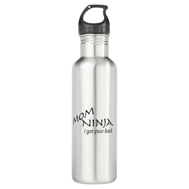 Mom Ninja Stainless Steel Water Bottle (Front)
