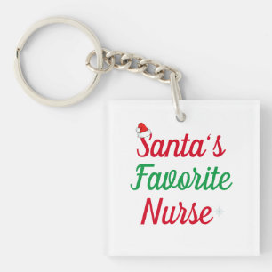 Mom Nurse Female Appreciation Christmas Red Cross Keychain