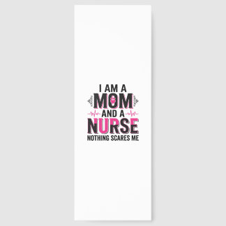 Mom Nurse Nothing Scares Me Vintage Engraving Desi Bookmarks
